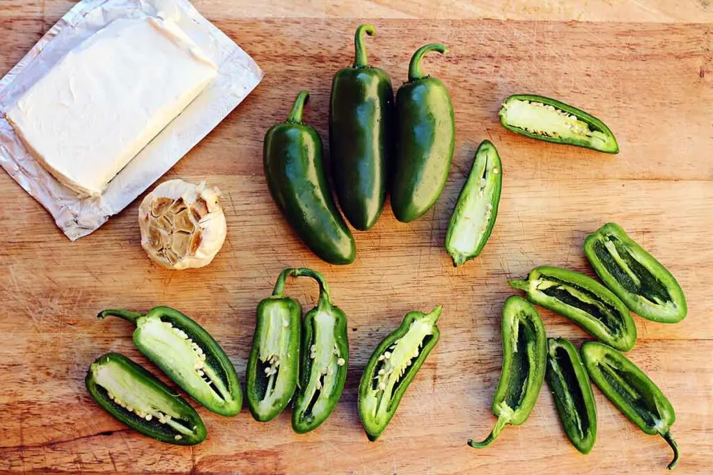 Sliced jalapeños being prepped for making ABTs.