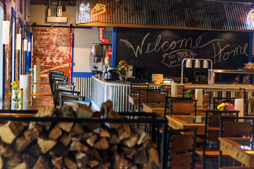 Interior view of Forrest Fire BBQ on Hilton Head.