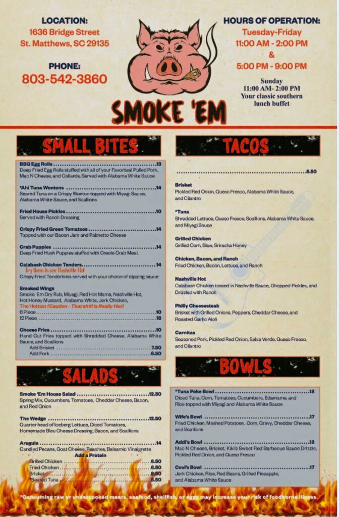 Smoke 'Em Barbecue Joint in St. Matthews - Destination BBQ