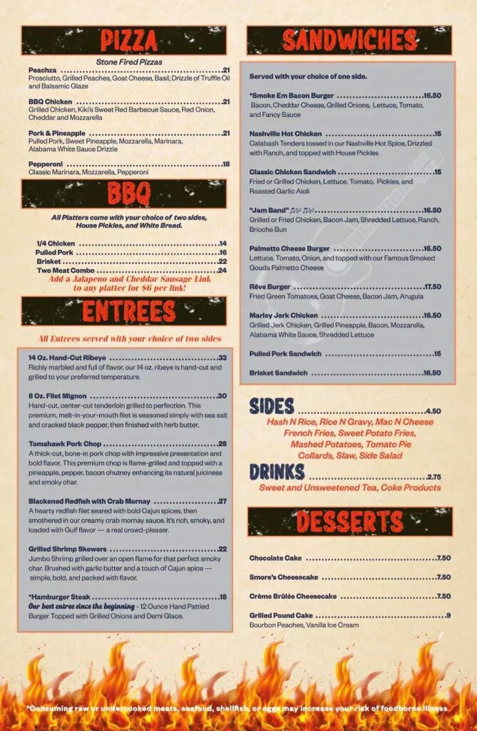 Menu 2 for Smoke 'Em Barbecue Joint in St. Matthews.