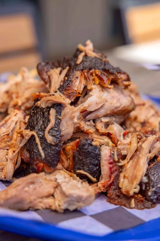 Pile of pulled pork.