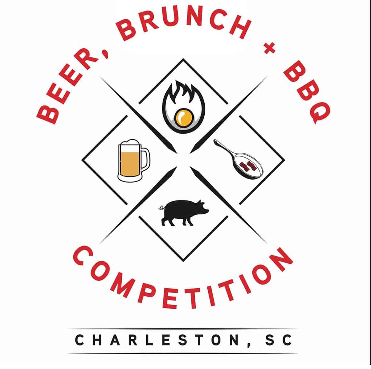Logo for Beer, Brunch & BBQ Competition at Smoky Yolk