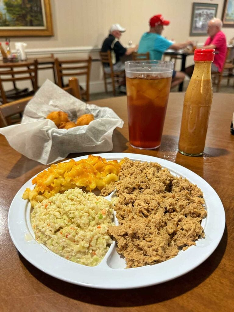 BBQ plate with sides.