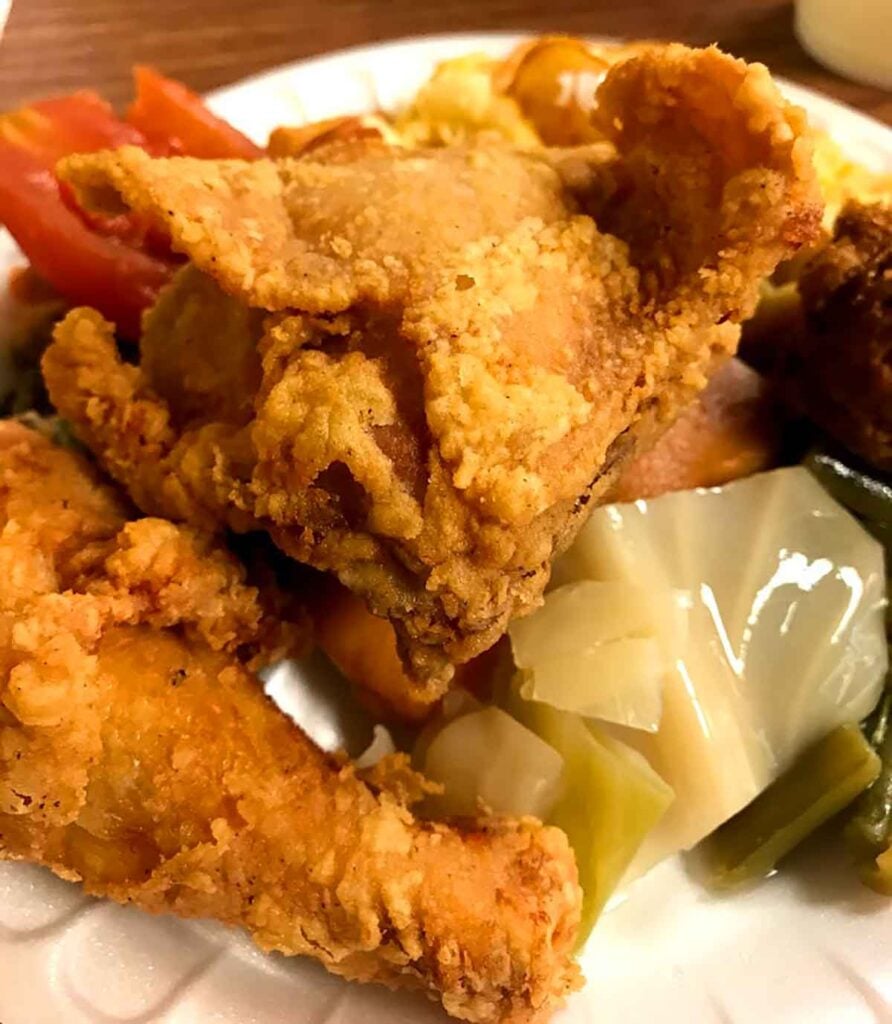 Fried chicken with sides.