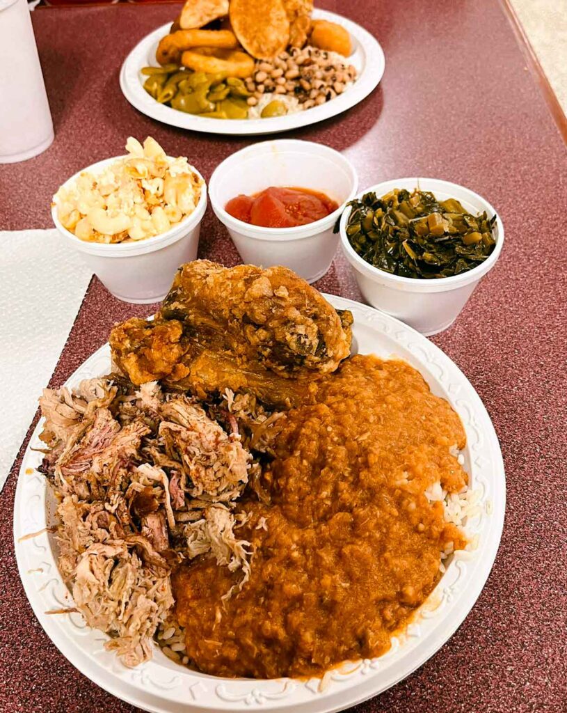 Two BBQ plates with sides.