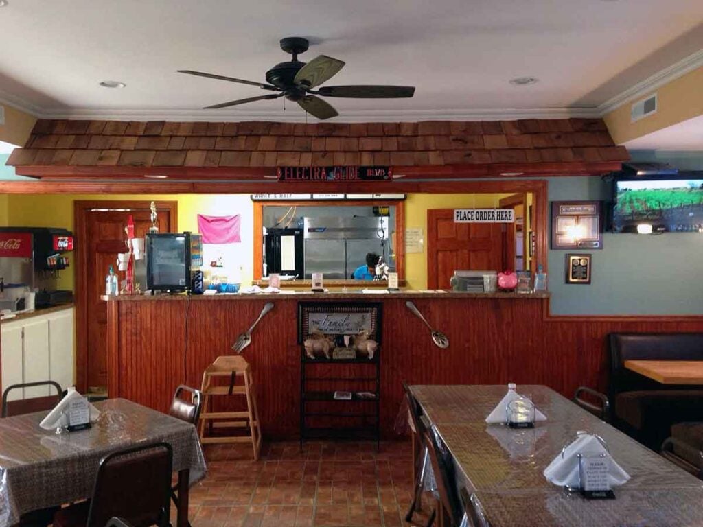 Interior of JK's House of Ribs