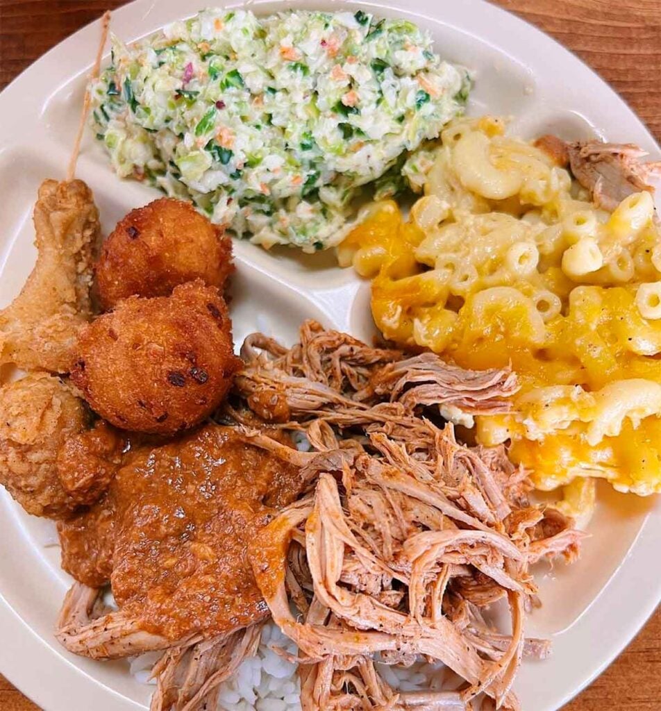 BBQ plate with sides.