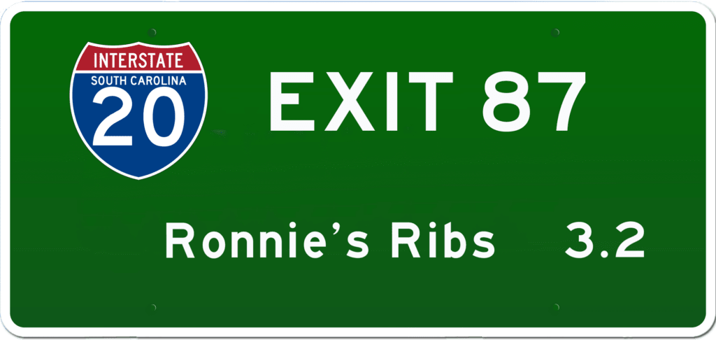 SC BBQ on I-20 at Exit 87.