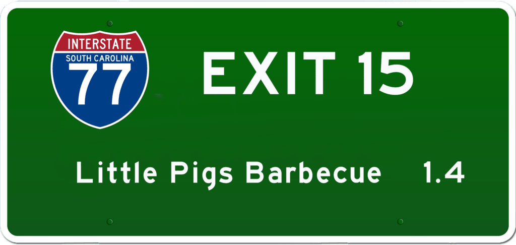 SC BBQ on I-77 at Exit 15