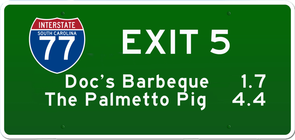 SC BBQ on I-77 at Exit 5