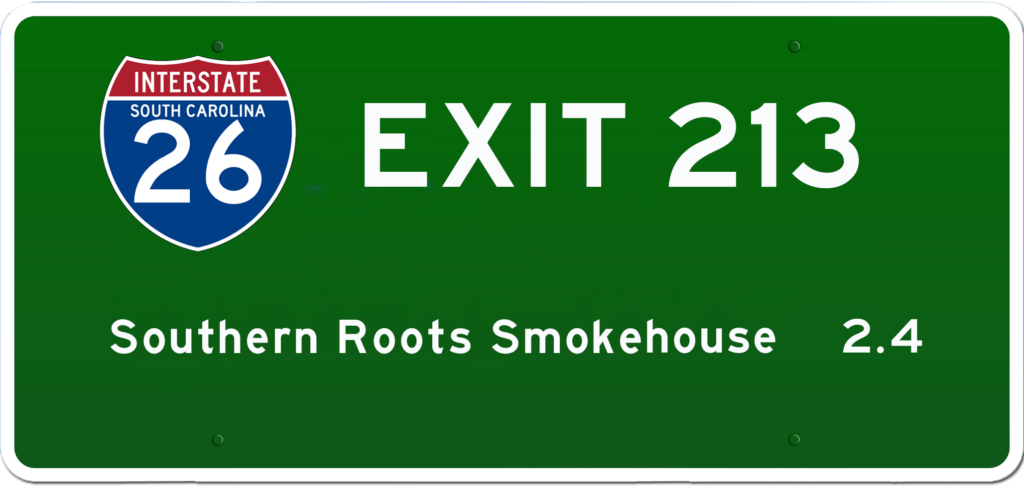 SC BBQ on I-26 at Exit 213.