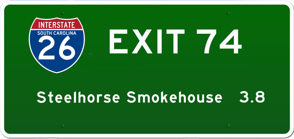 SC BBQ on I-26 at Exit 74.