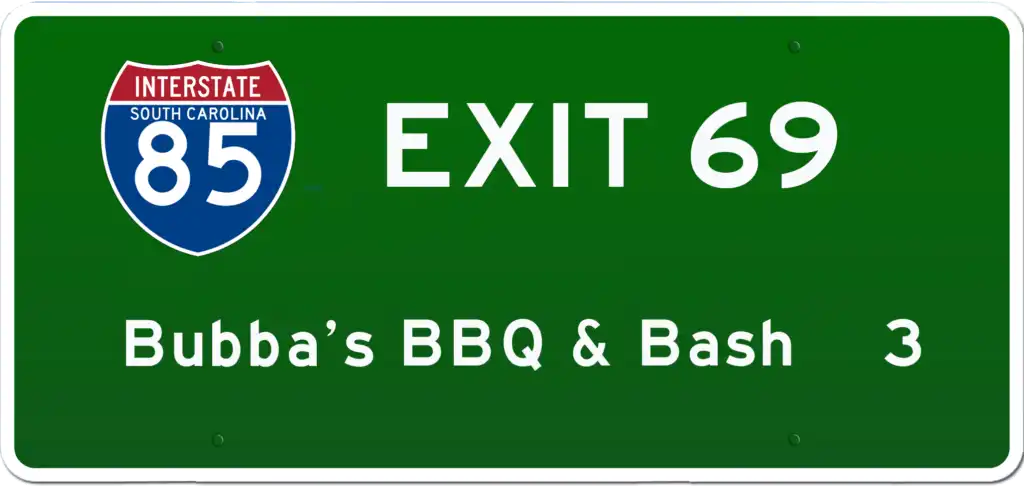 SC BBQ on I-85 at Exit 69.