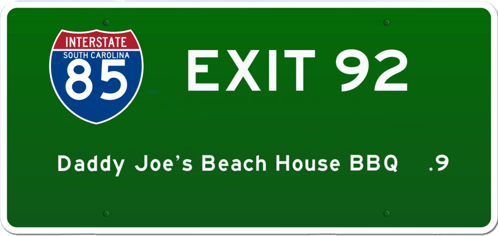 SC BBQ on I-85 at Exit 92.