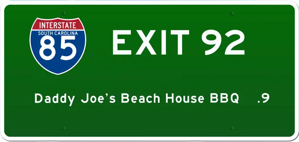 SC BBQ on I-85 at Exit 92.