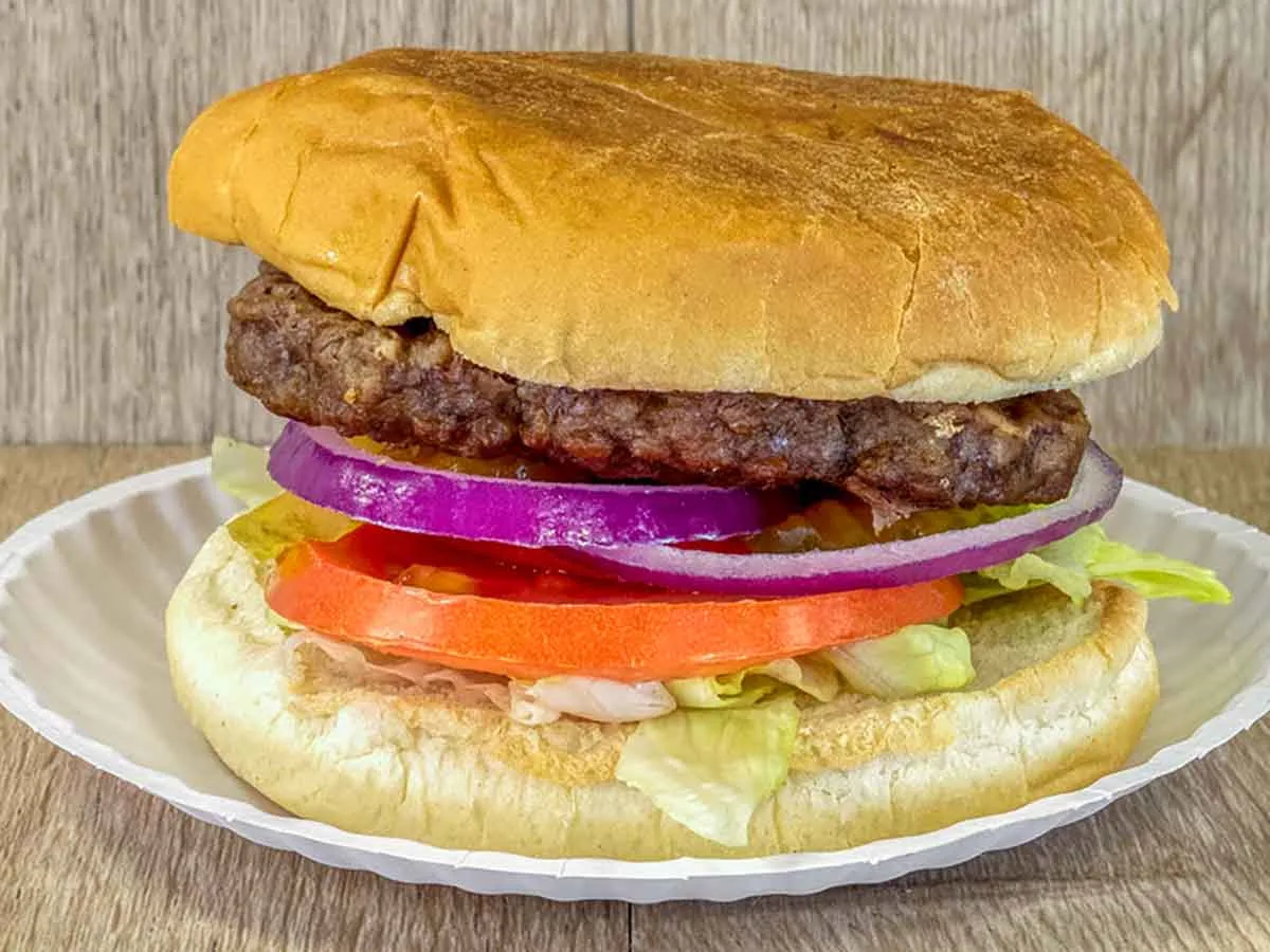 Hamburger with the works.