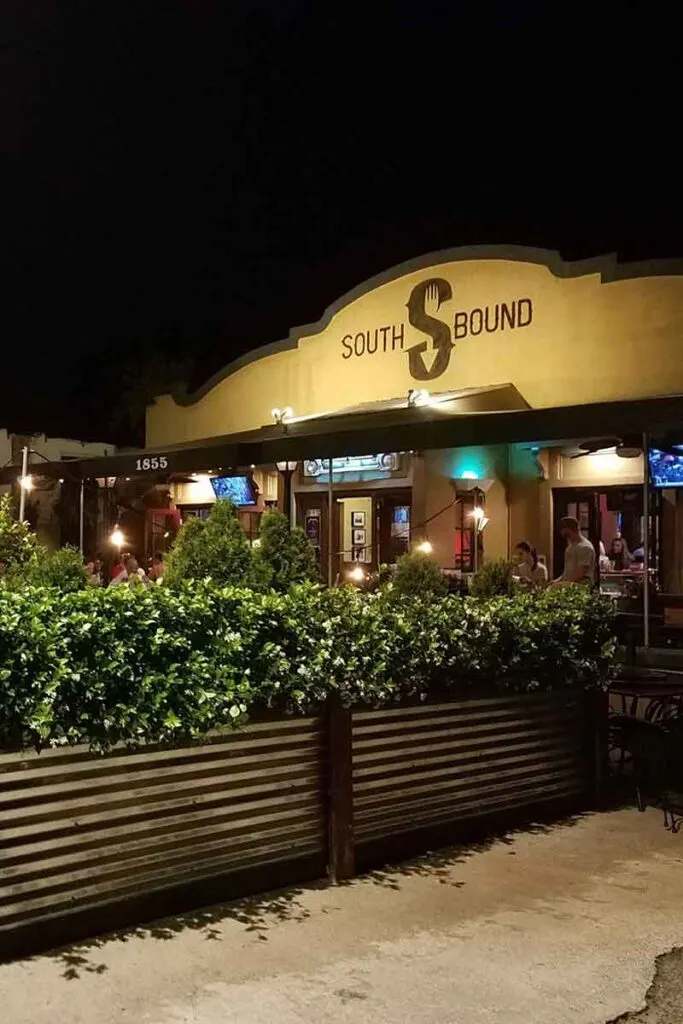Exterior of Southbound Smokehouse in The Alley in Aiken, SC.