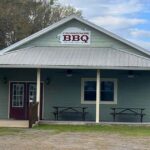Exterior of Crossroads BBQ near St. George, SC.