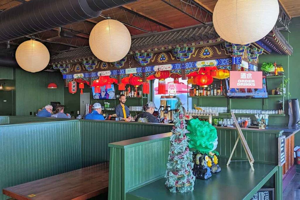 Interior of King BBQ.