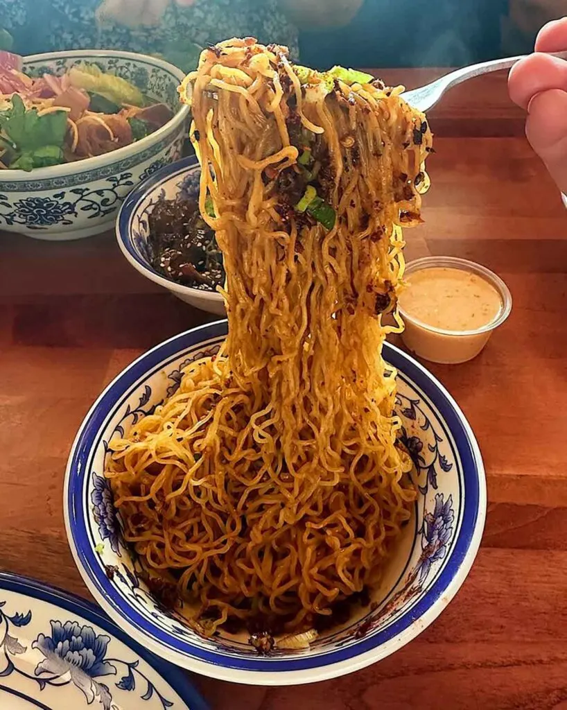 Spicy Dan Dan noodles.