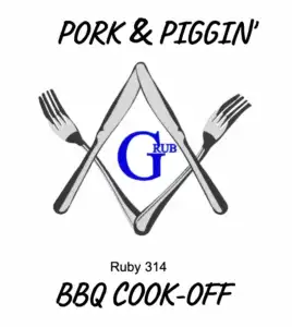 Logo for Pork & Piggin's BBQ Cook-off in Cheraw, SC.