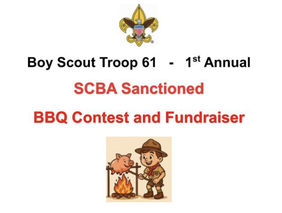 Logo for Troop 61 BBQ Competition Little Mountain, SC