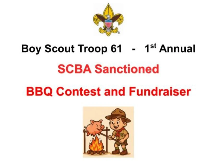 Logo for Troop 61 BBQ Competition Little Mountain, SC