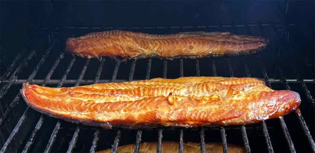 Whitefish smoked with maple wood.