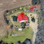 Aerial view of Benjamin's BBQ near Bishopville, SC.
