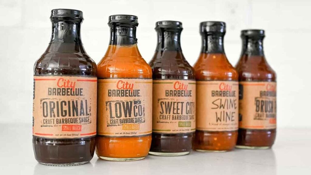 Range of sauces offered by City Barbeque.