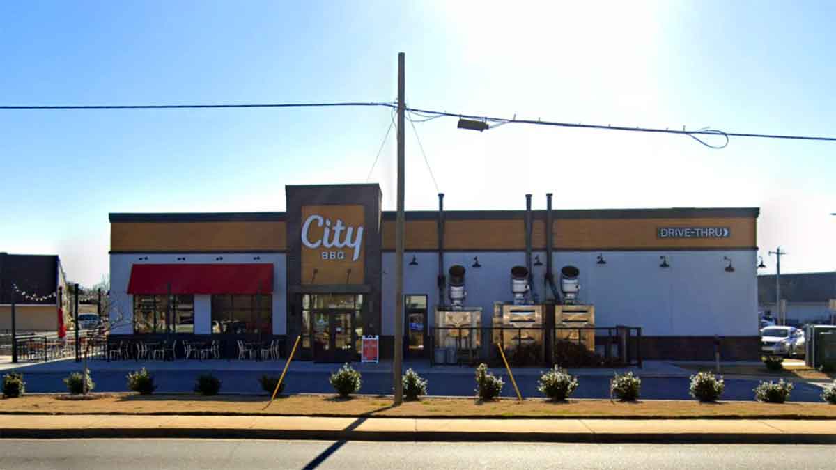 Exterior of City Barbeque in Greenville.