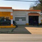 Exterior of Milford's BBQ in an old gas station in Anderson, SC.