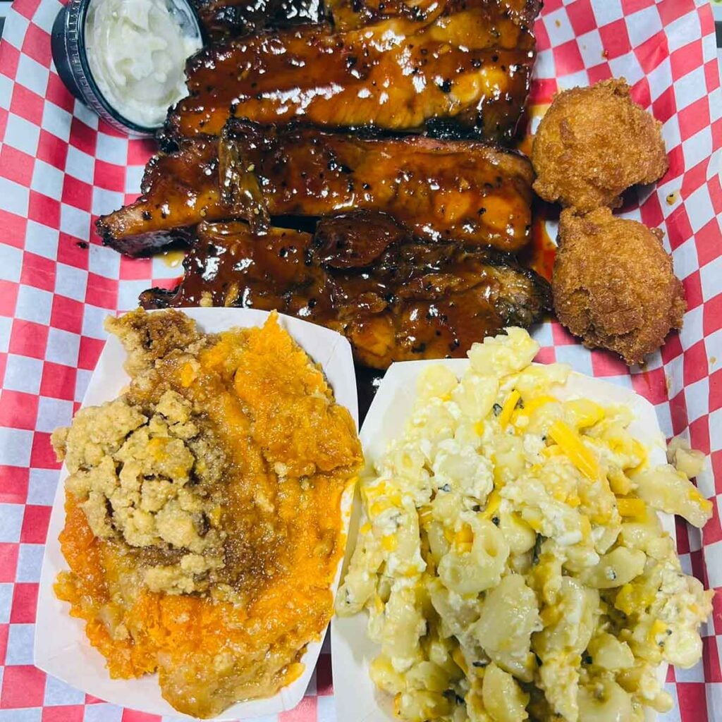 Individual ribs with sides.