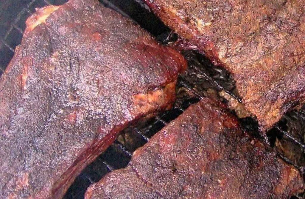 Ribs on the grill.