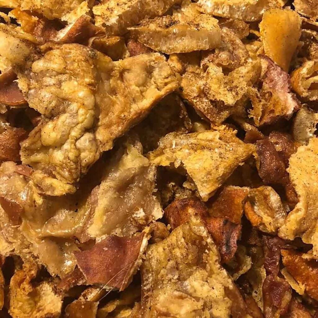 Pork skins from Fork BBQ.