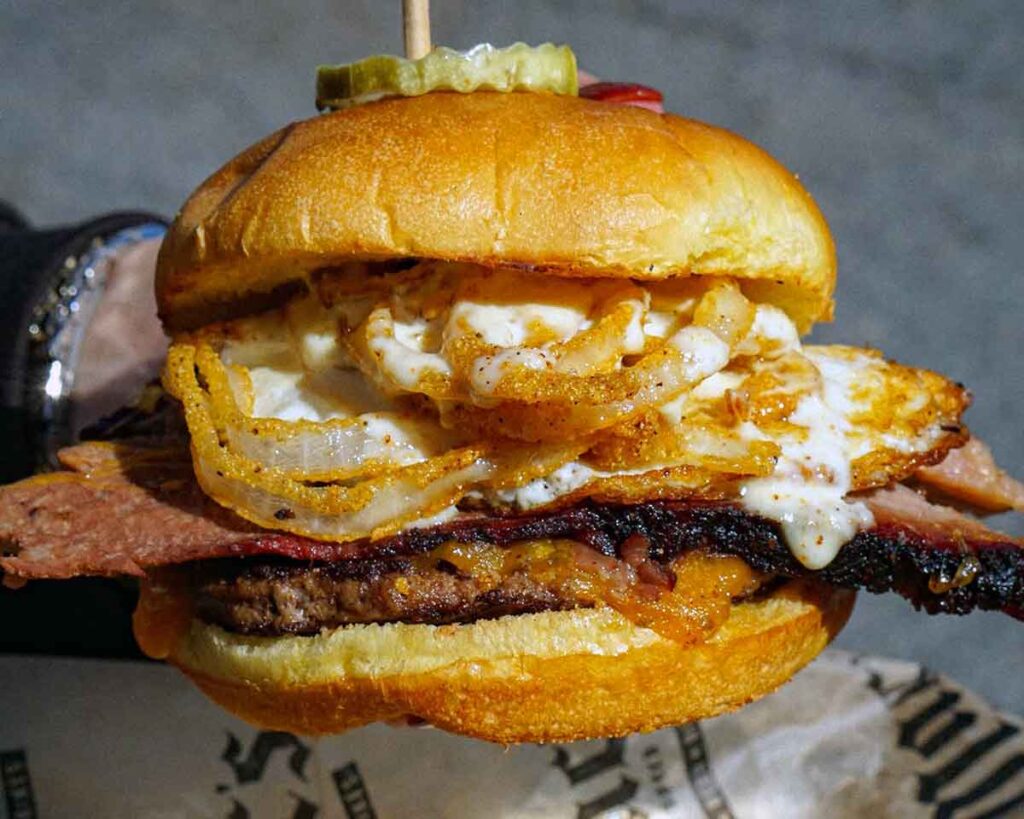 Pitmaster Smash Burger at Mac's Speed Shop.